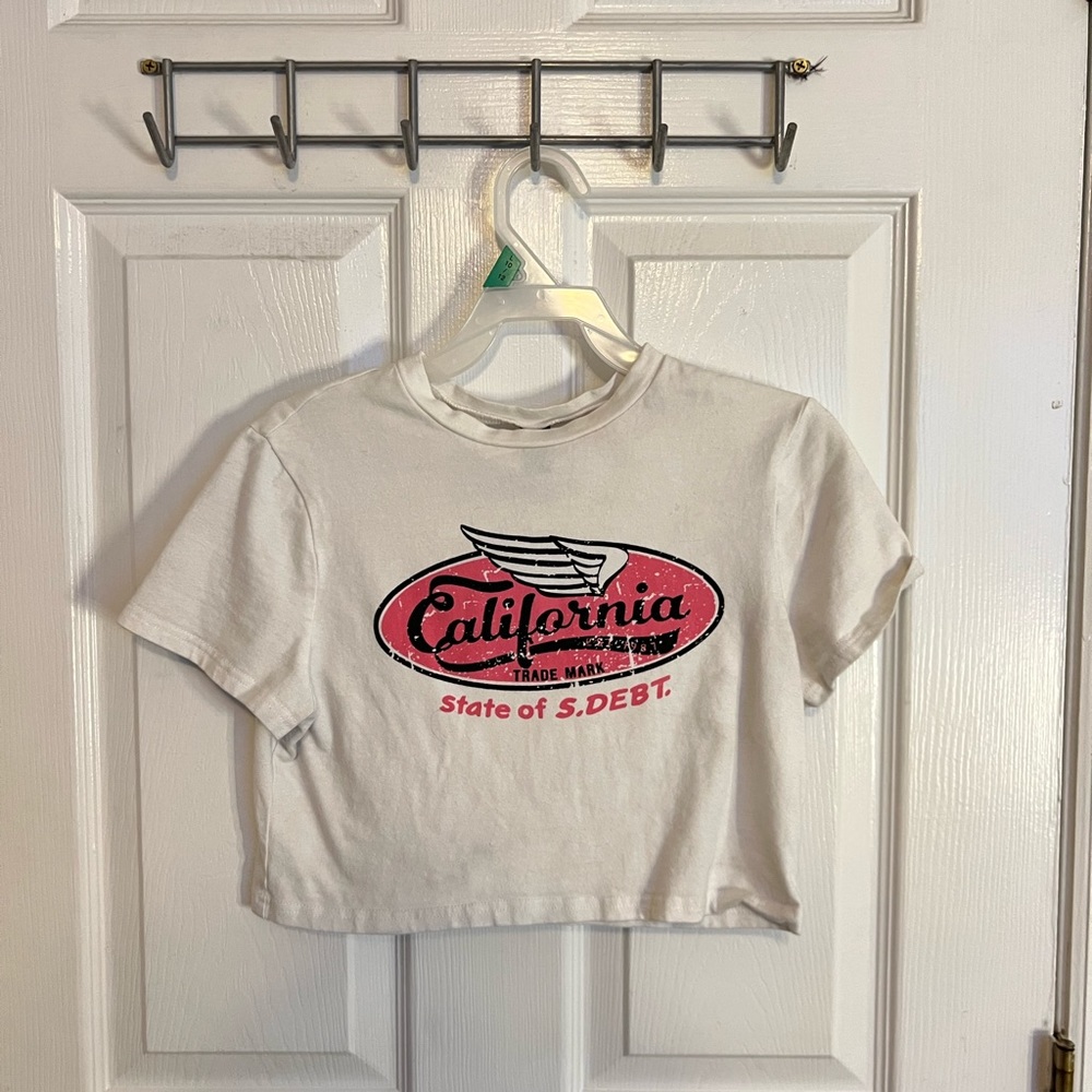 shein cropped graphic tee